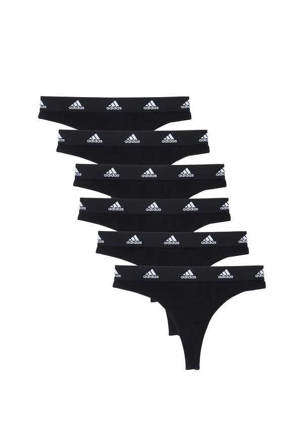 6 PACK  - Thong - black