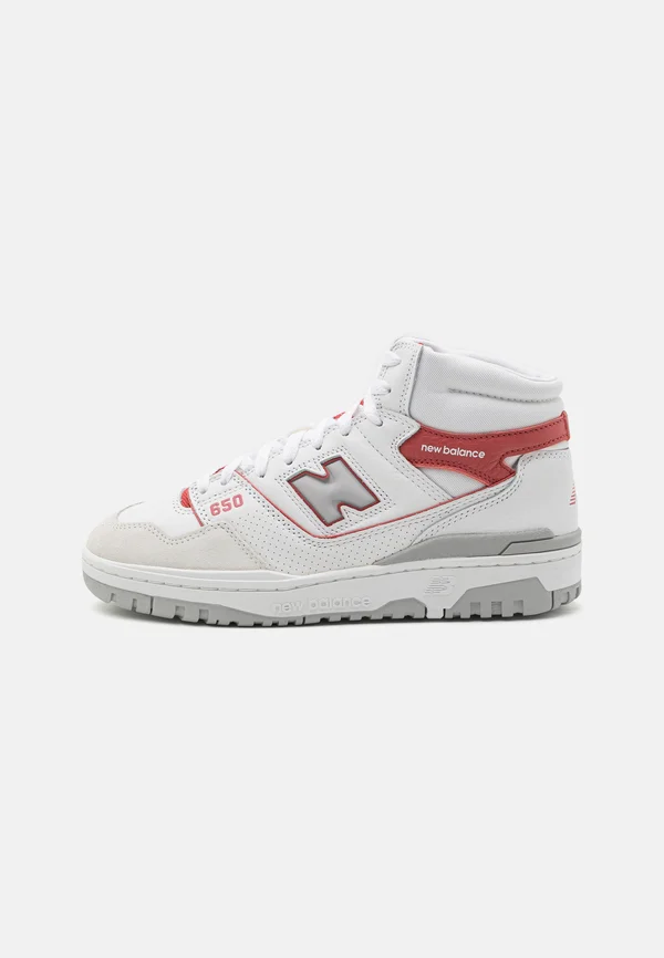 650 - High-top trainers - white/red