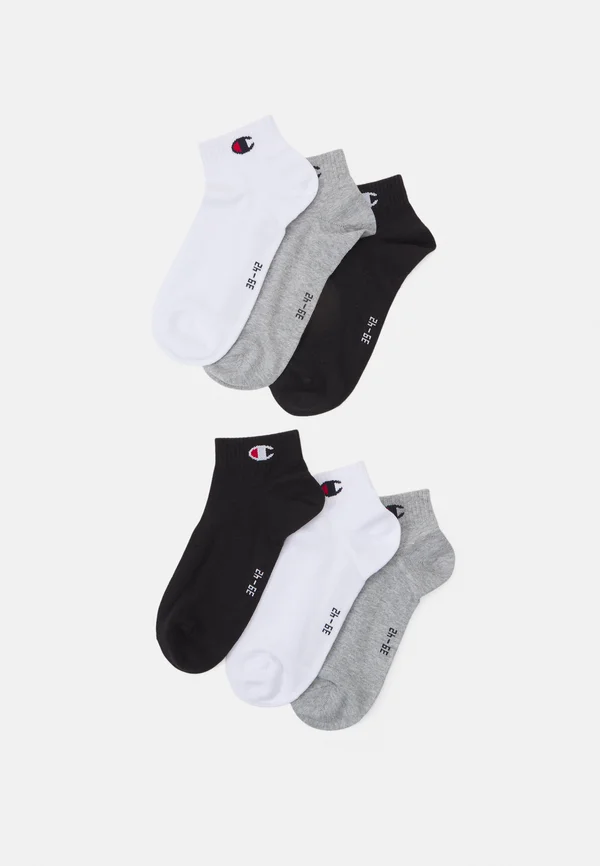 6PK QUARTER UNISEX - Sports socks - grey