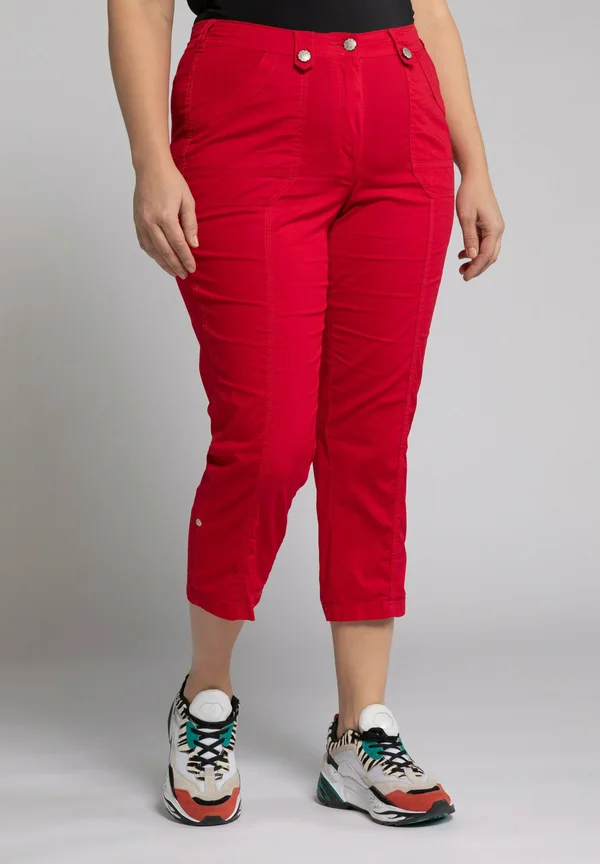 7/8 RETROUSSABLE POCHES - Trousers - red