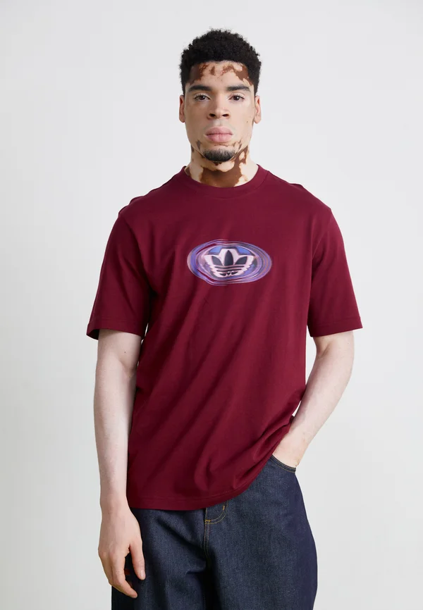 90S LOGO - Print T-shirt - shadow red