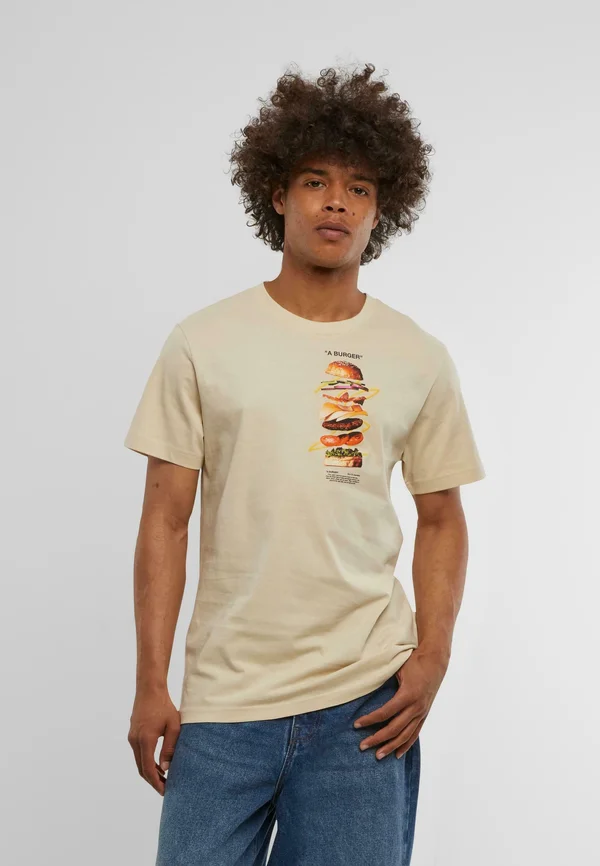 A BURGER  - Print T-shirt - sand