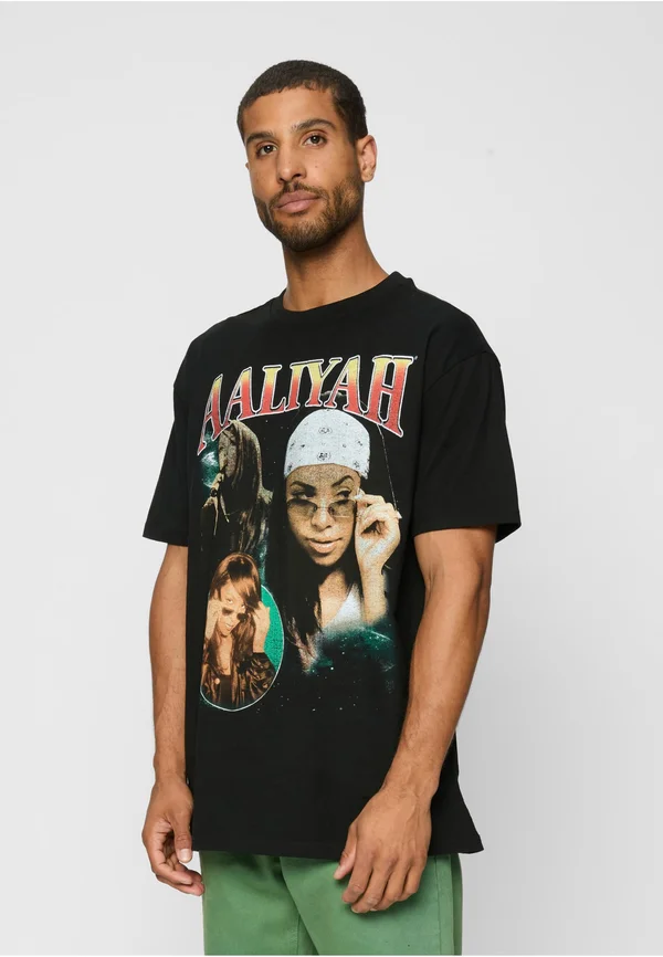 AALIYAH - Print T-shirt - black