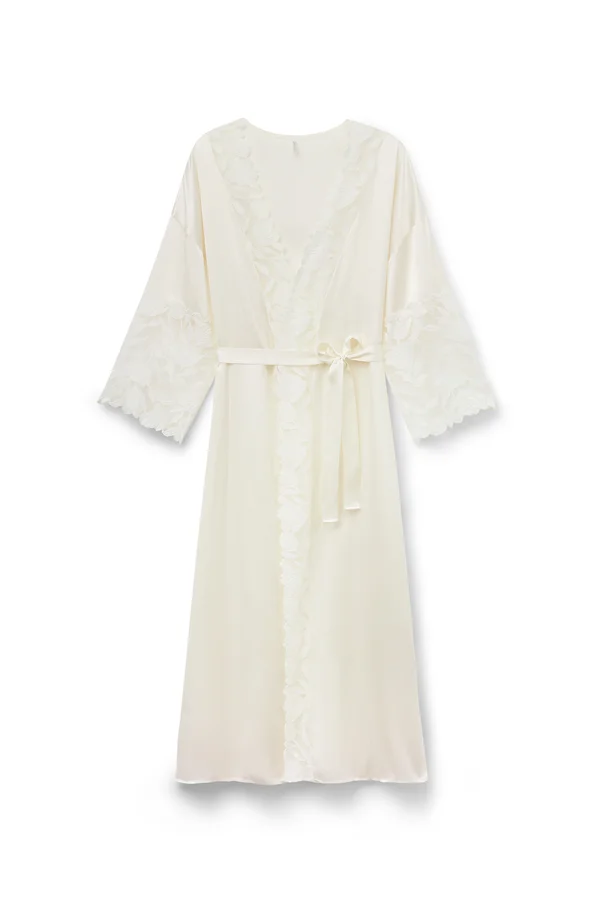 ABOUT FLOWERS KIMONO - Dressing gown - ivory