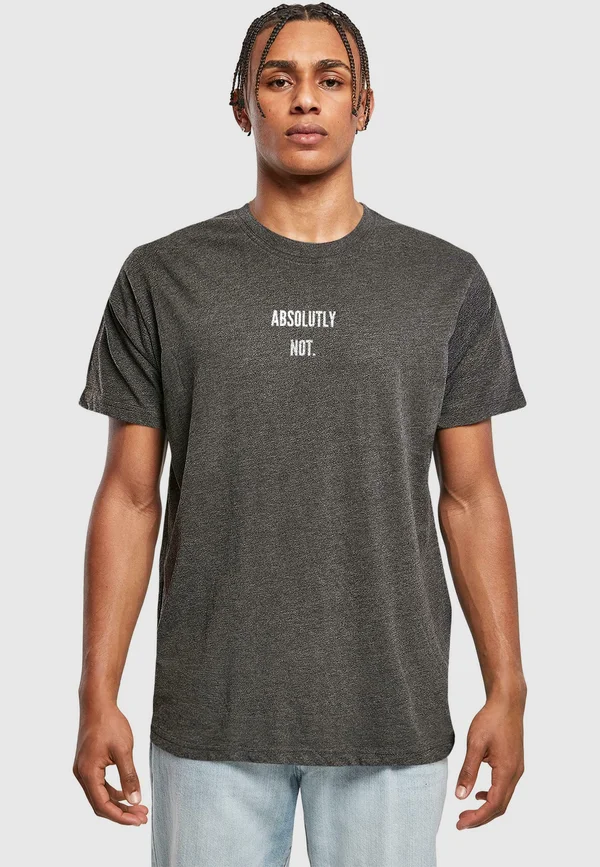 ABSOLUTELY NOT  - Print T-shirt - charcoal