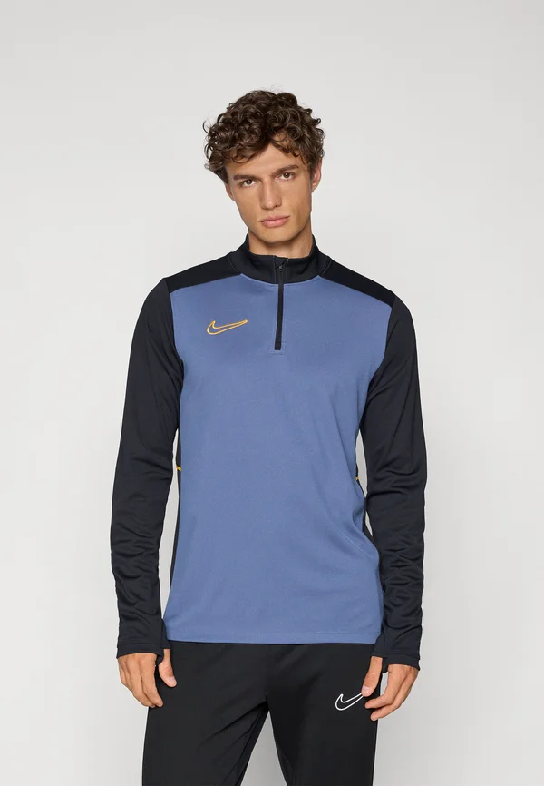 ACADEMY DRILL TOP - Long sleeved top - diffused blue/black/university gold-coloured