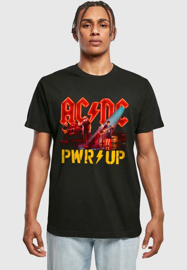 ACDC - PWRUP STAGE LIGHTS  - Print T-shirt - black
