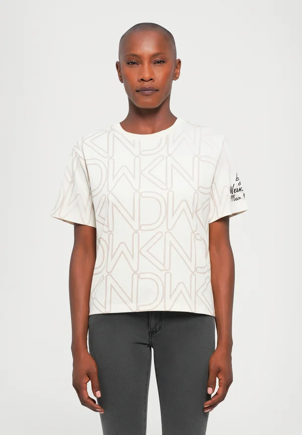 ACLINE - Print T-shirt - bianco avorio
