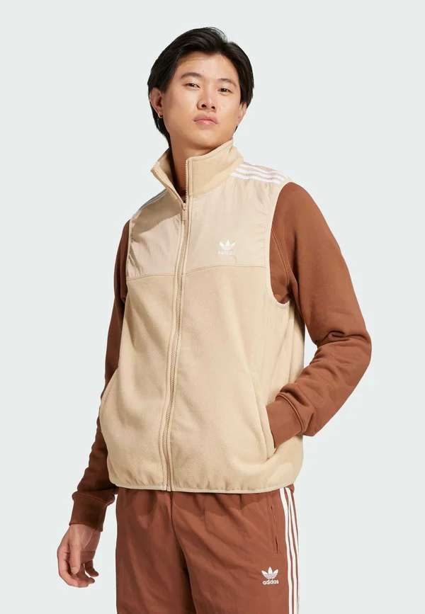ADICOLOR 3-STRIPES MICROFLEECE - Waistcoat - magic beige