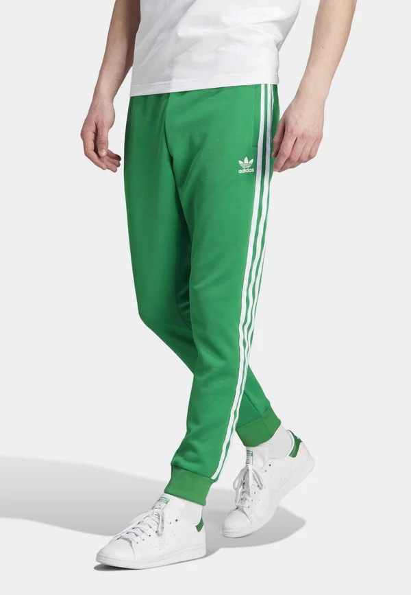 ADICOLOR CLASSICS SUPERSTAR TRACK PANTS - Tracksuit bottoms - green   white