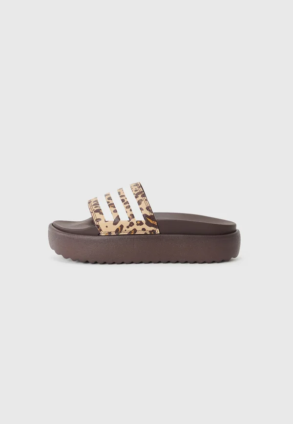 ADILETTE - Pool slides - shadow brown/white/magic beige
