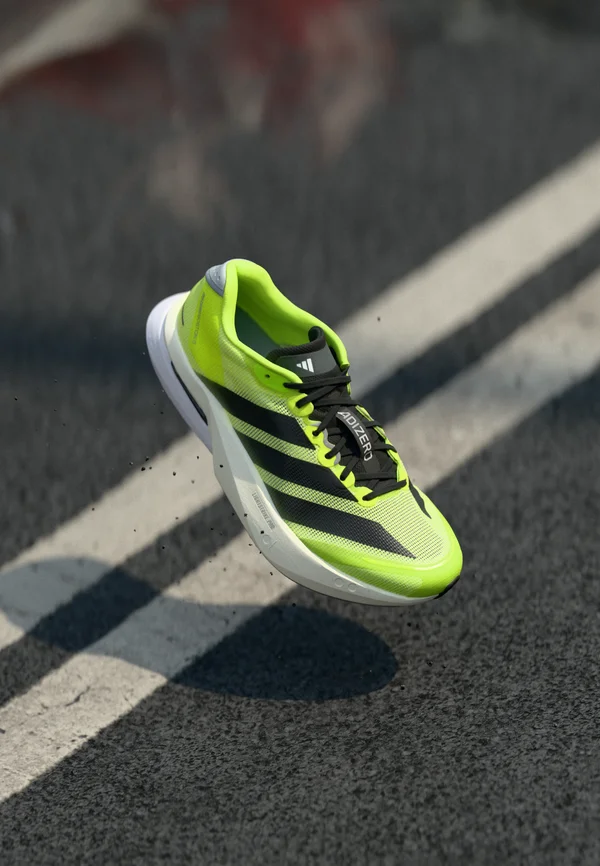 ADIZERO BOSTON 13 - Road running shoes - lucid lemon/core black/halo silver