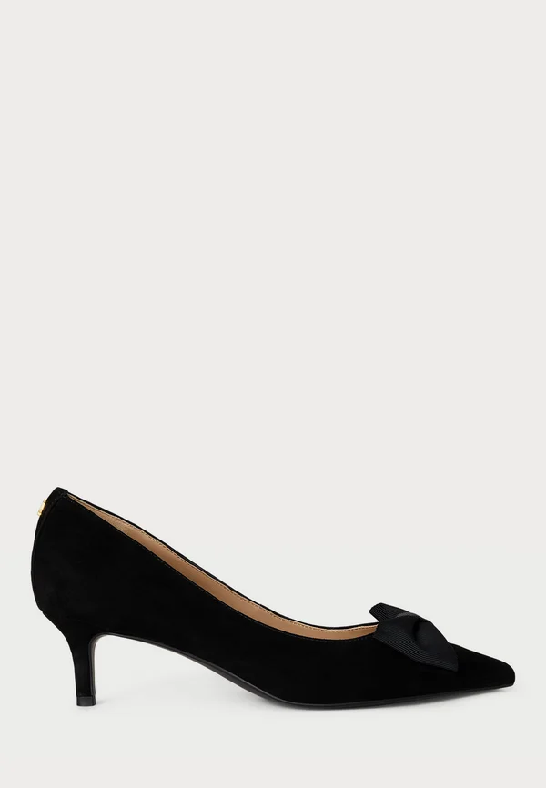 ADRIENNE BOW-TRIM SUEDE PUMP - Classic heels - black