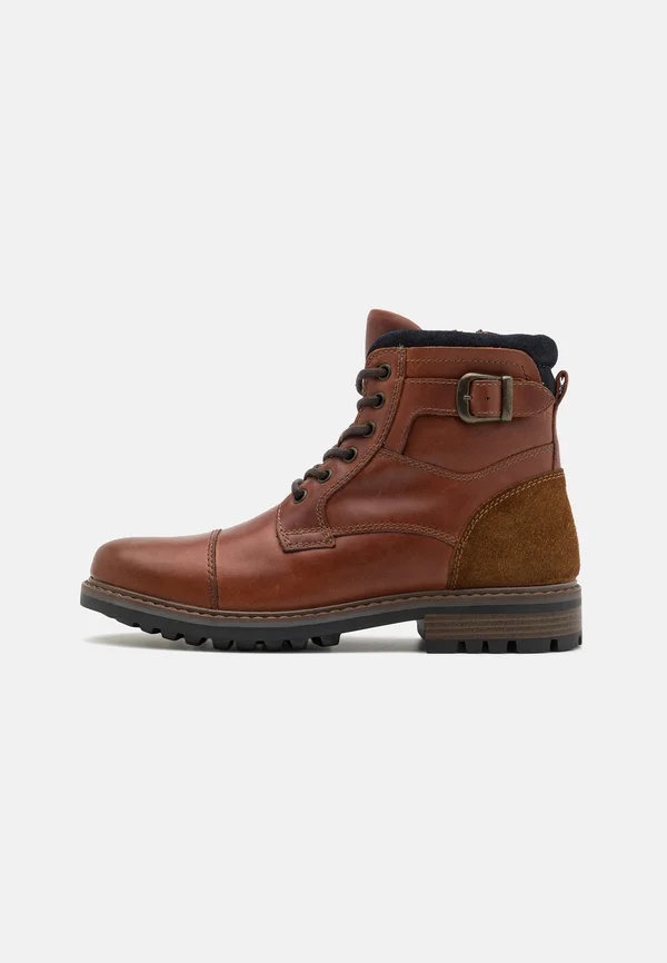 AFIET - Lace-up ankle boots - cognac