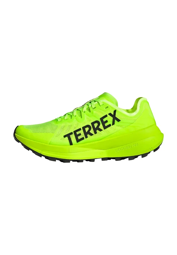 AGRAVIC SPEED TRAIL - Trail running shoes - lucid lemon/core black/dash grey