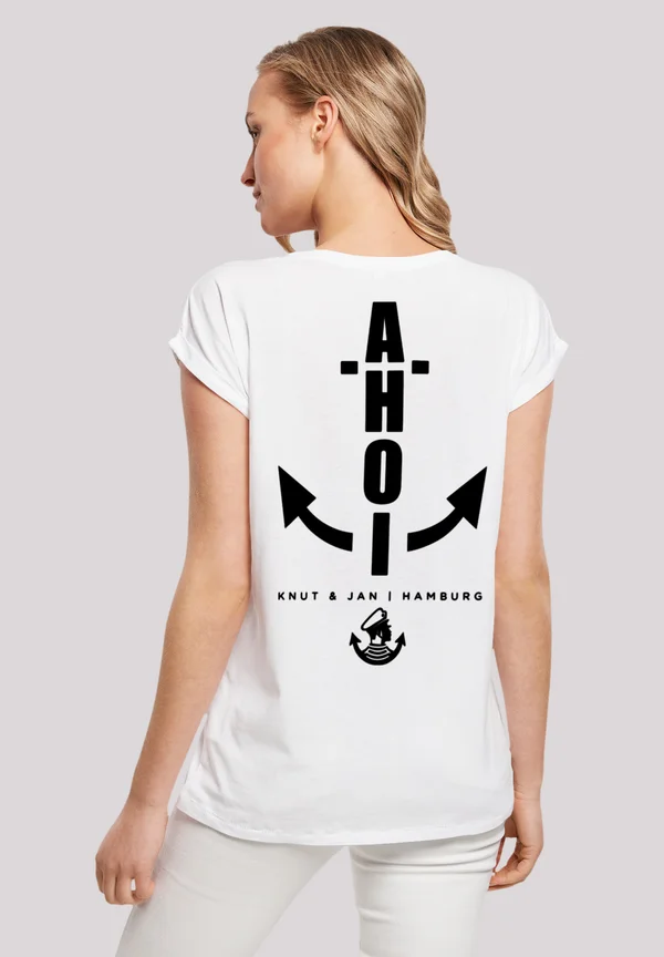 AHOI ANKER KNUT  JAN HAMBURG - Print T-shirt - weiß