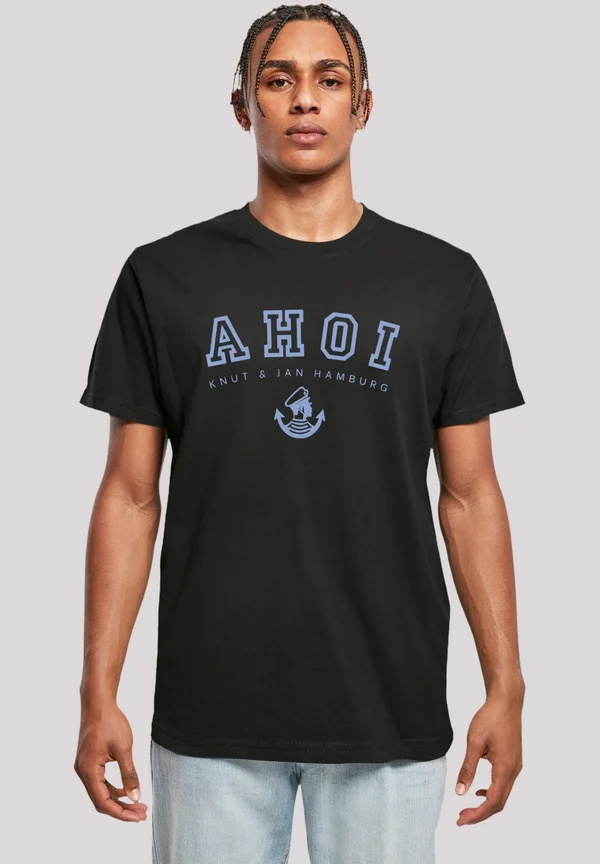 AHOI KNUT JAN HAMBURG - Print T-shirt - schwarz