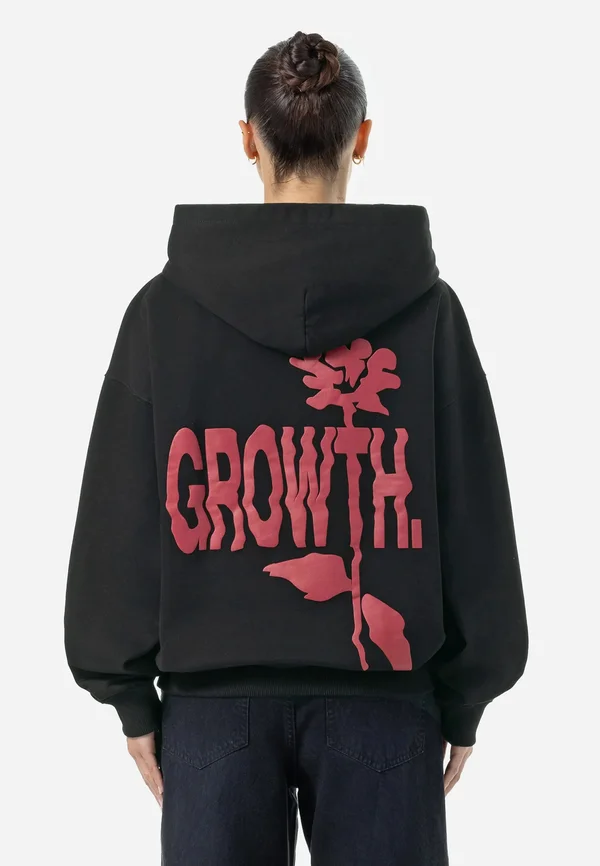 AILIS OVERSIZED HOODIE - Sweatshirt - washed black dark grey