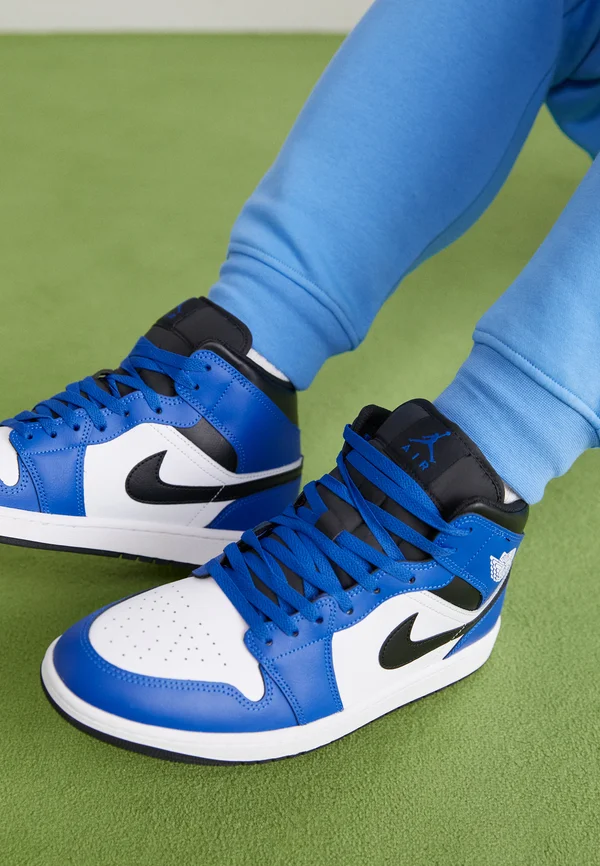 AIR JORDAN 1 MID - High-top trainers - game royal/black/white