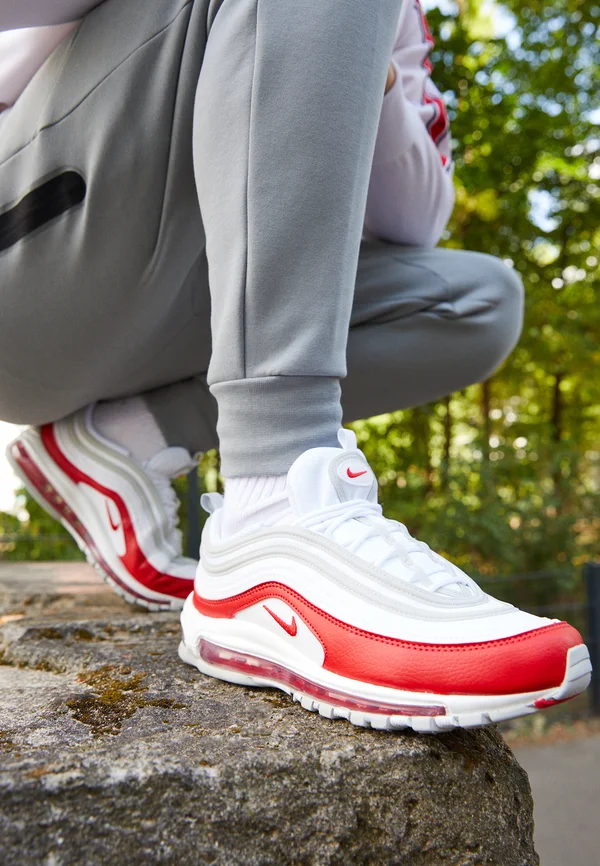 AIR MAX 97  - Trainers - white/university red/grey fog