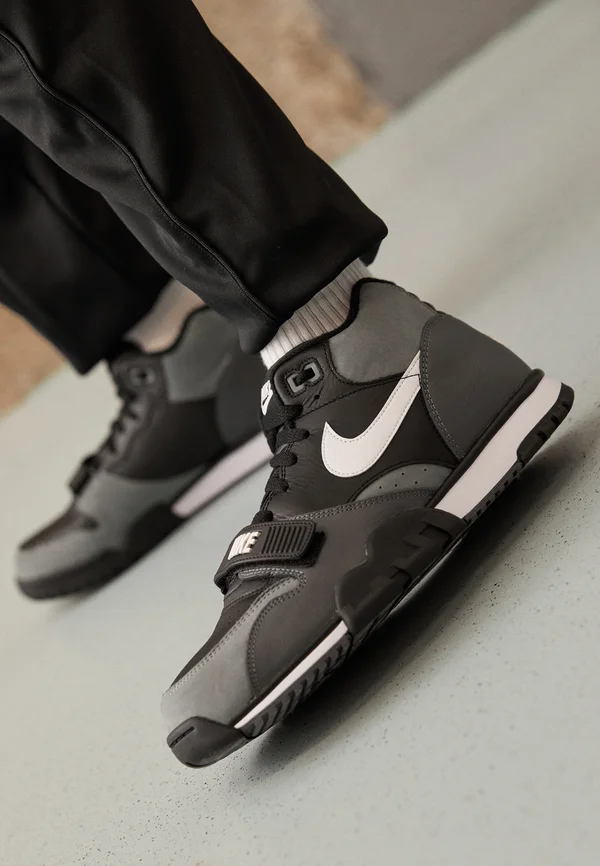 AIR TRAINER 1 - High-top trainers - black/white/dark grey/cool grey