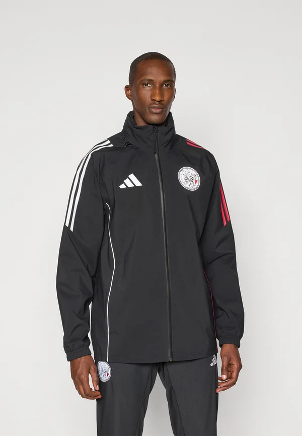 AJAX AMSTERDAM 25/26 RAIN JACKET - Training jacket - black/white/bold red