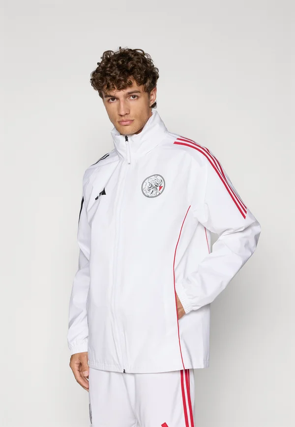 AJAX AMSTERDAM 25/26 RAIN JACKET - Training jacket - white/black/bold red