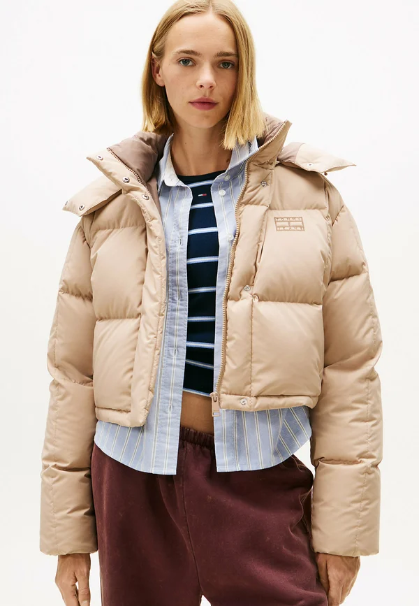ALASKA GRID - Down jacket - malted milk