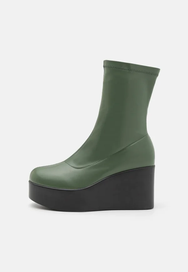 ALBION - High heeled ankle boots - green