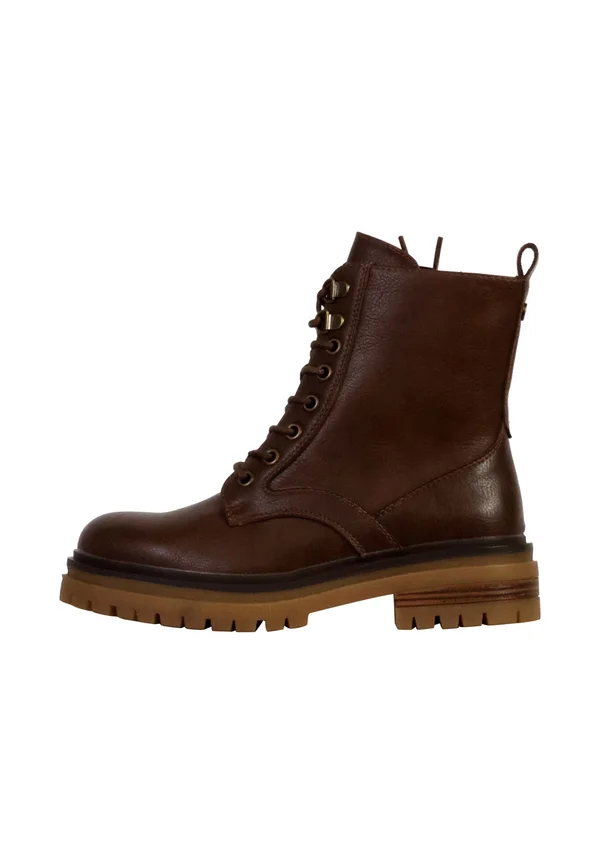 ALENOA - Lace-up ankle boots - marron