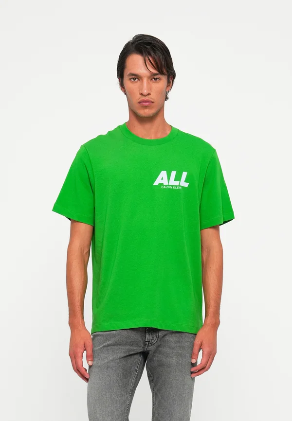 ALL GRAPHIC TEE - Print T-shirt - online lime