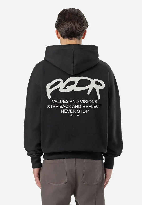 ALLIS OVERSIZED - Hoodie - washed black