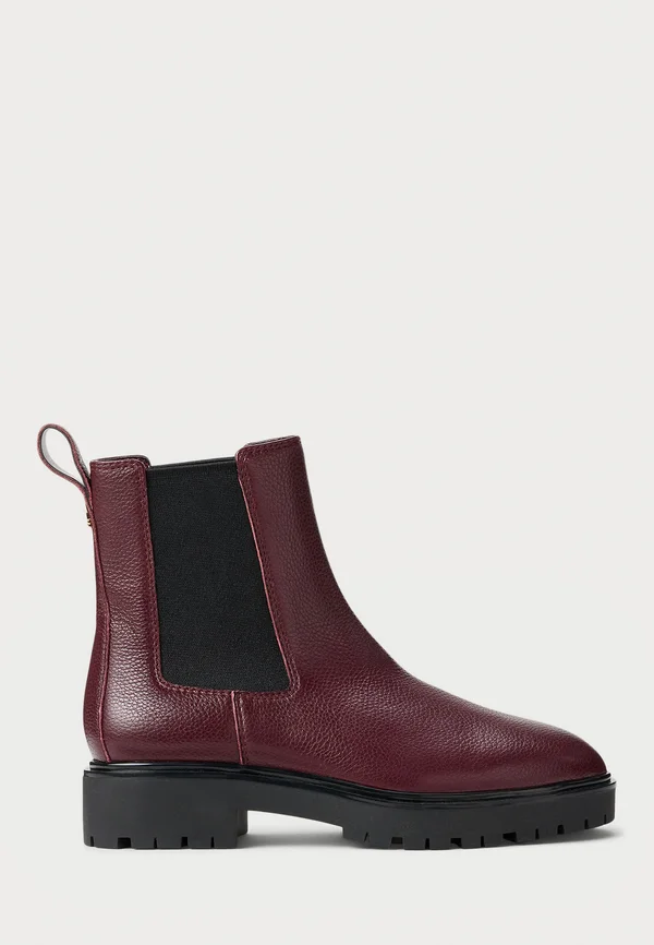 ALLYSON PEBBLED LEATHER BOOTIE - Classic ankle boots - dark garnet