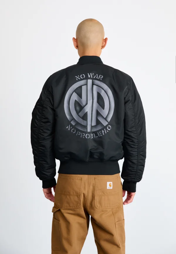 ALPHA INDUSTRIES X NO PROBLEMO NO WAR - Bomber Jacket - black