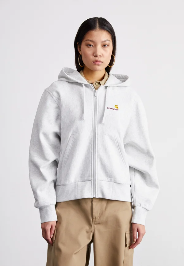 AMERICAN JACKET - Zip-up sweatshirt - ash heather