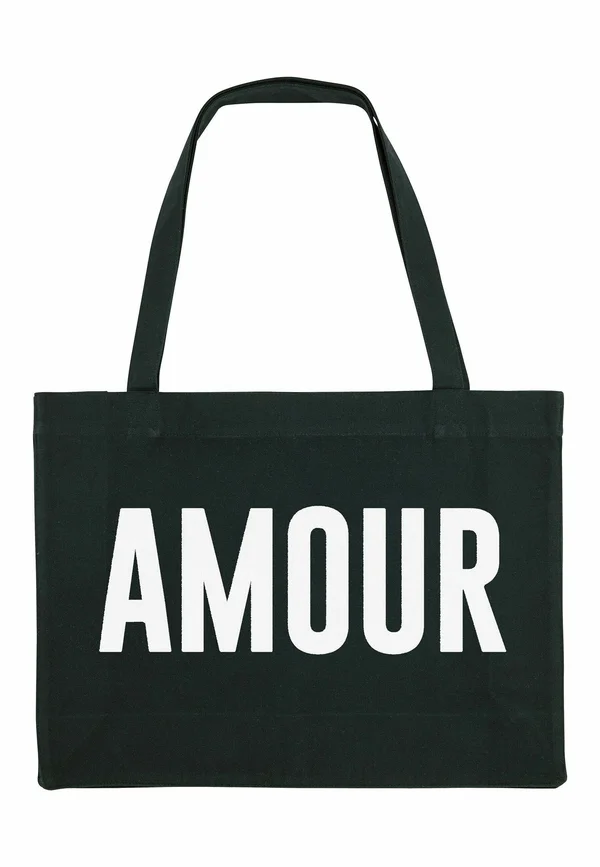 AMOUR TEXT PRINT - Tote bag - black