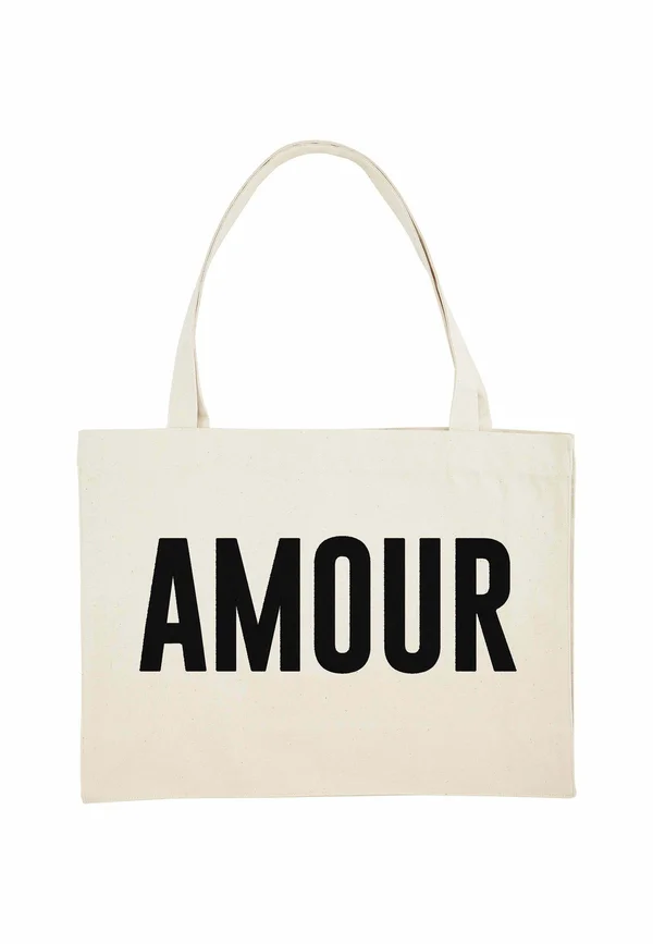 AMOUR TEXT PRINT - Tote bag - off-white