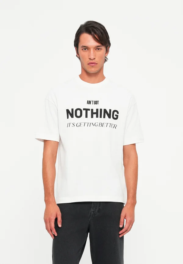 ANAYO NOTHING - Print T-shirt - ecru