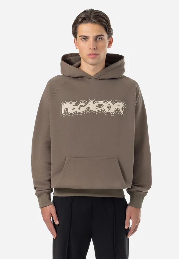 ANCLAR OVERSIZED HOODIE - Hoodie - washed dust brown