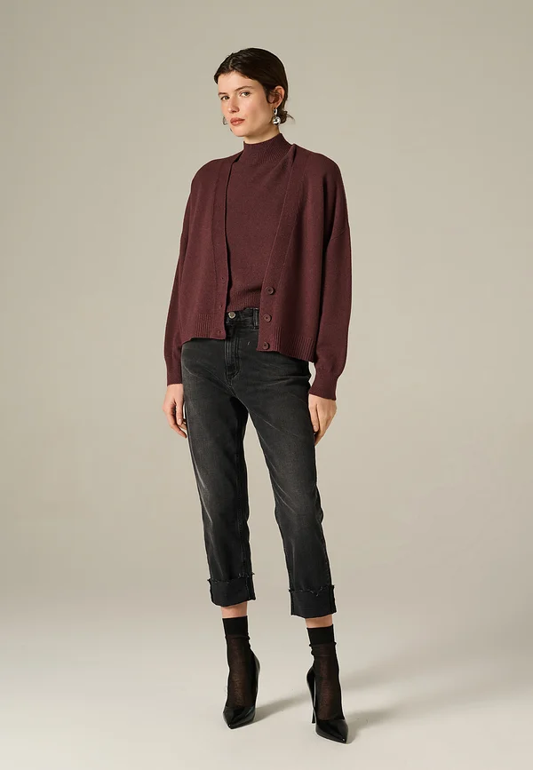 AND BUTTONS - Cardigan - brown