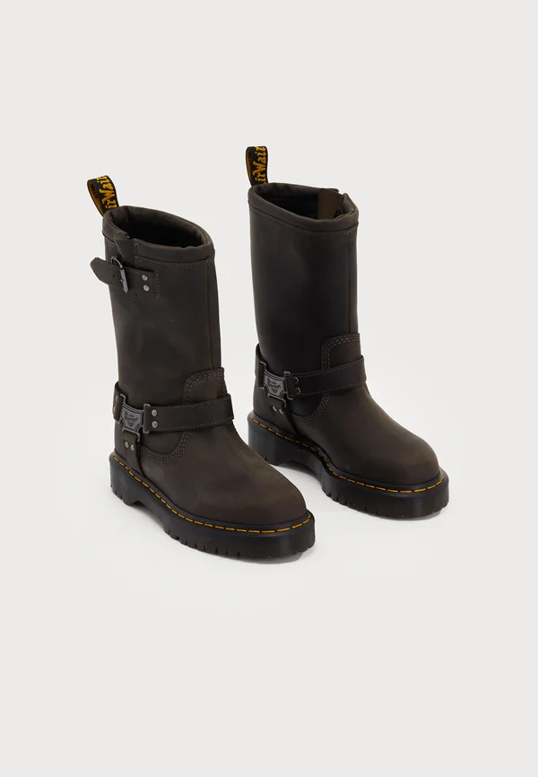 ANISTONE HI UNISEX - Cowboy/Biker boots - charcoal grey
