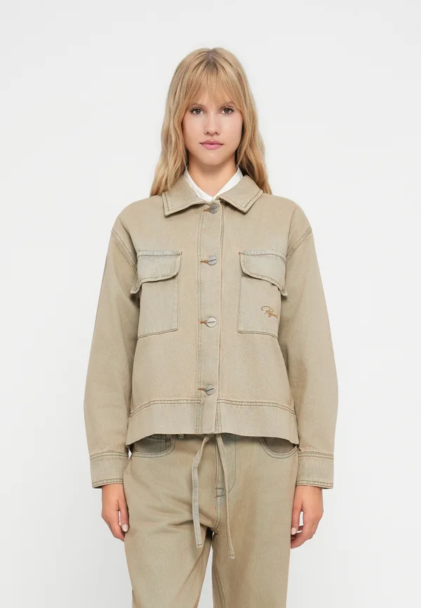 ANJAI OVERSIZED OVERSHIRT - Denim jacket - washed coast sand