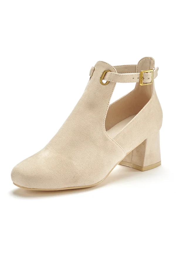 Ankle boots - beige