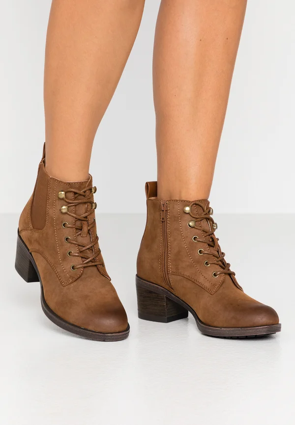 Ankle boots - cognac