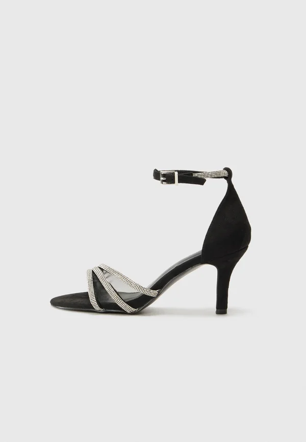Ankle cuff sandals - black