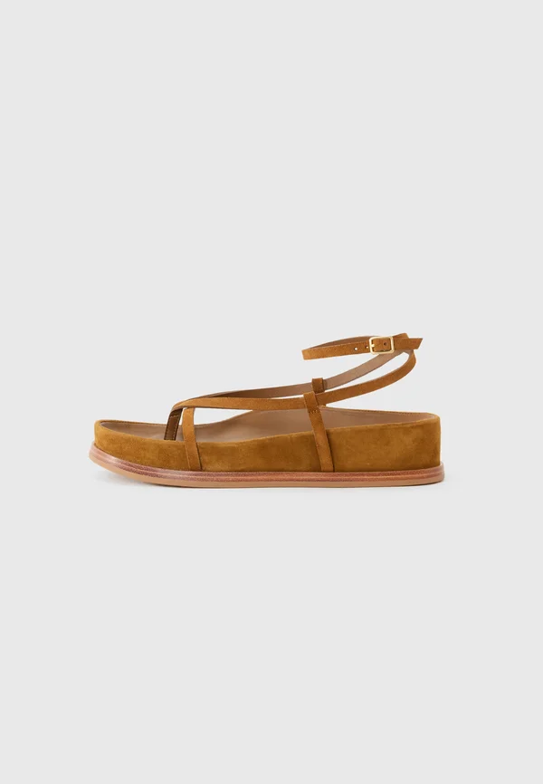 Ankle cuff sandals - cacao