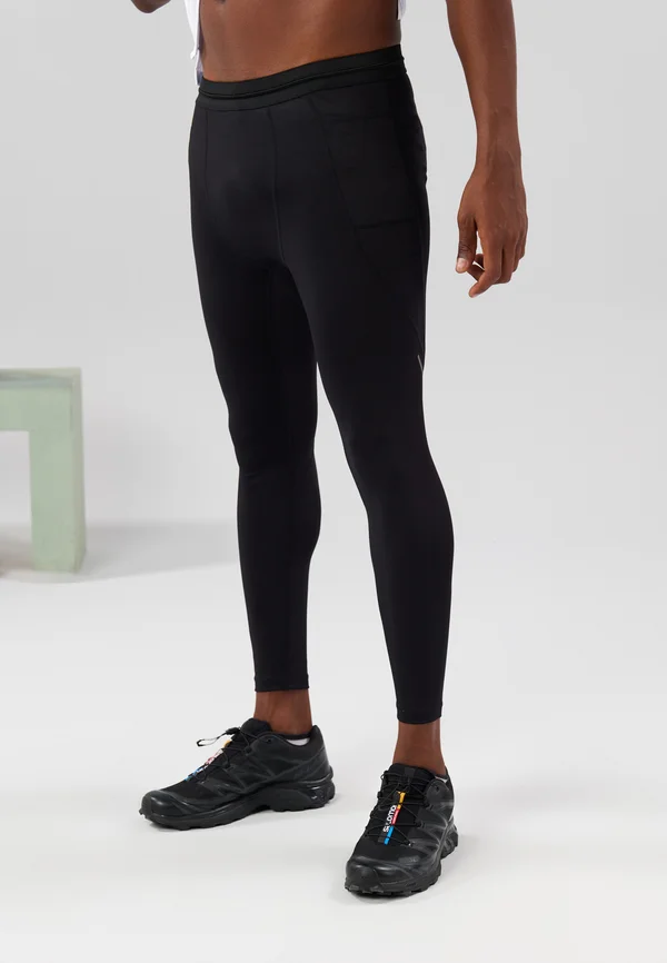 ANKLE LENGTH SPORTS SHORTS WITH SIDE POCKET - Leggings - black