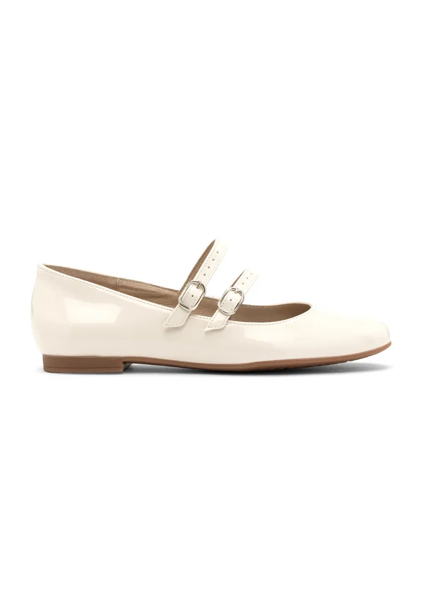 Ankle strap ballet pumps - Beige