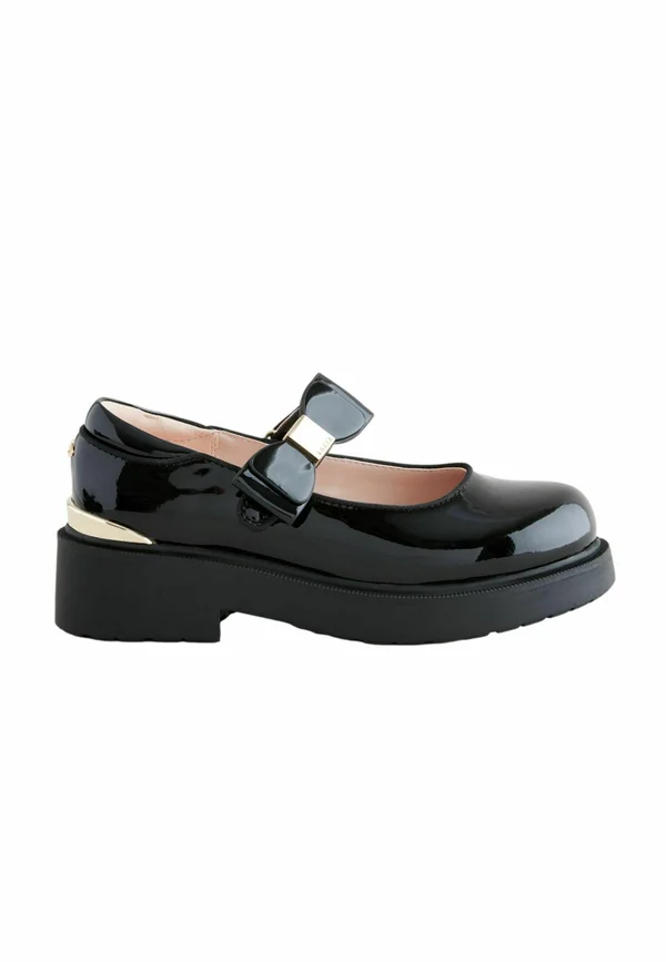 Ankle strap ballet pumps - black