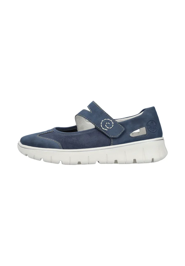 Ankle strap ballet pumps - blau